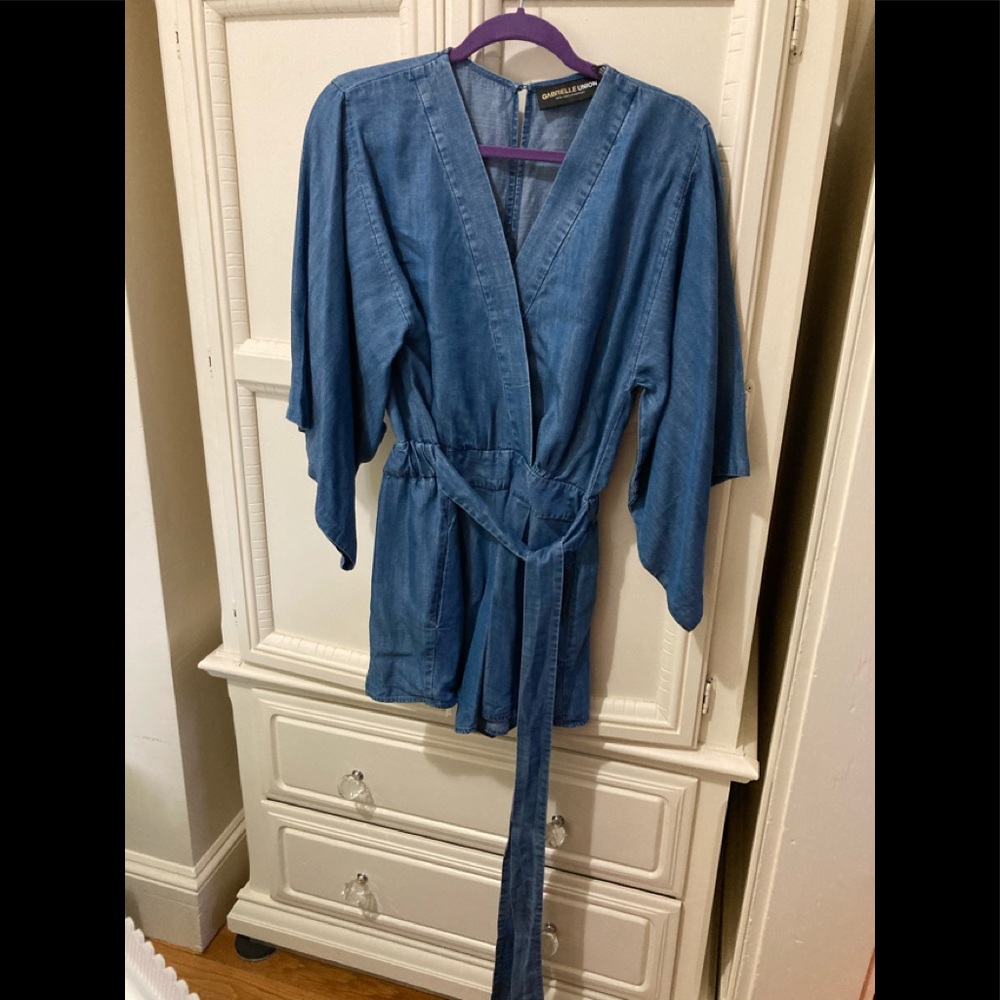 NWOT Gabrielle Union/NY&Co. chambray/denim romper